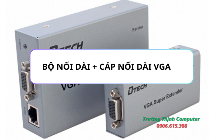 Mẫu bộ và cáp nối dài VGA chính hãng Dtech , giá tốt