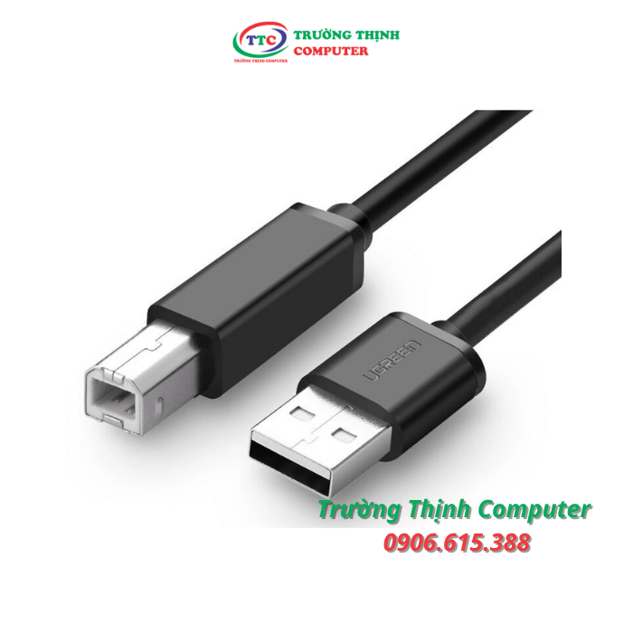 Cáp máy in USB Dài 2M Ugreen 10327 (USB 2.0 A Male to B Male)
