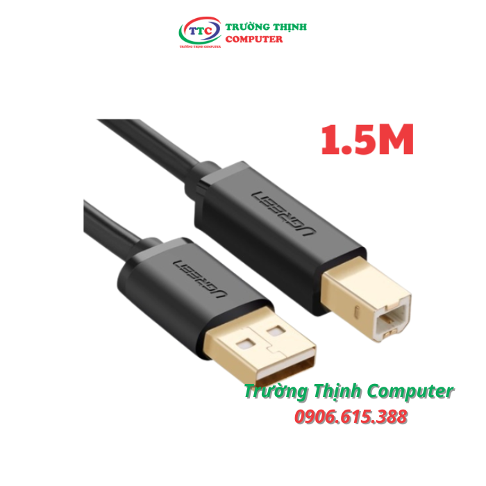 Dây cáp máy in USB 2.0 dài 1m5 Ugreen 10350 US135
