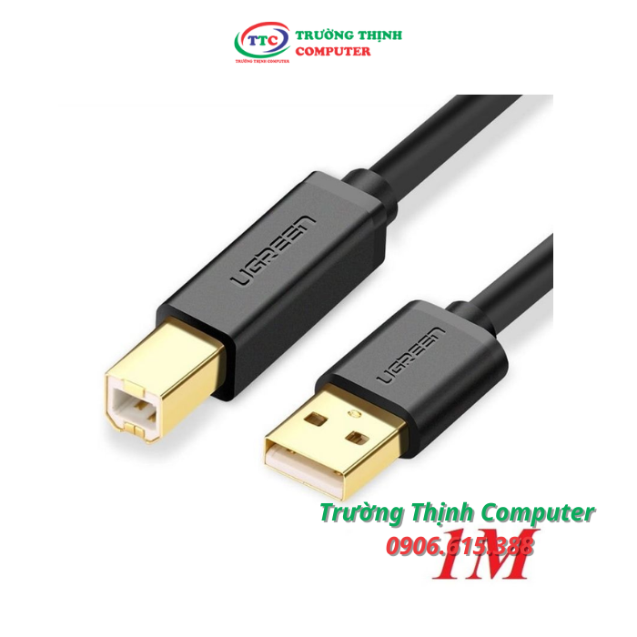 Cáp máy in chuẩn USB 2.0 Đầu mạ vàng dài 1M Ugreen 20846