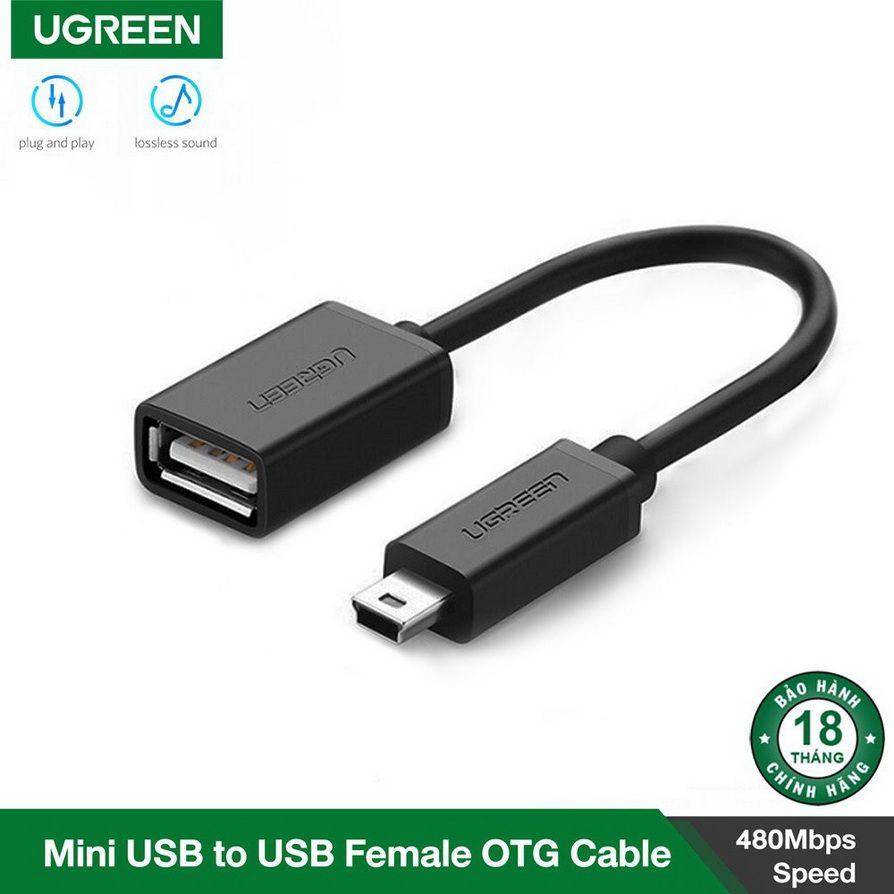 Cáp OTG Mini USB 2.0 chính hãng Ugreen 10383 cao cấp