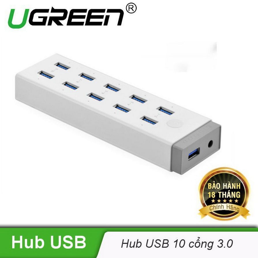 Bộ chia 10 cổng USB 3.0 chính hãng Ugreen 20297