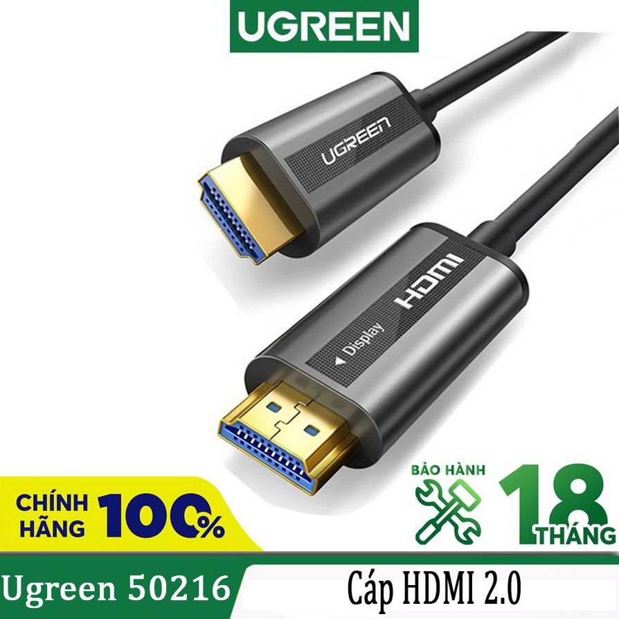 Thiết Bị Chuyển HDMI 2.0 Sợi Quang Hợp Kim Dài 30M Ugreen 50217 Chính Hãng