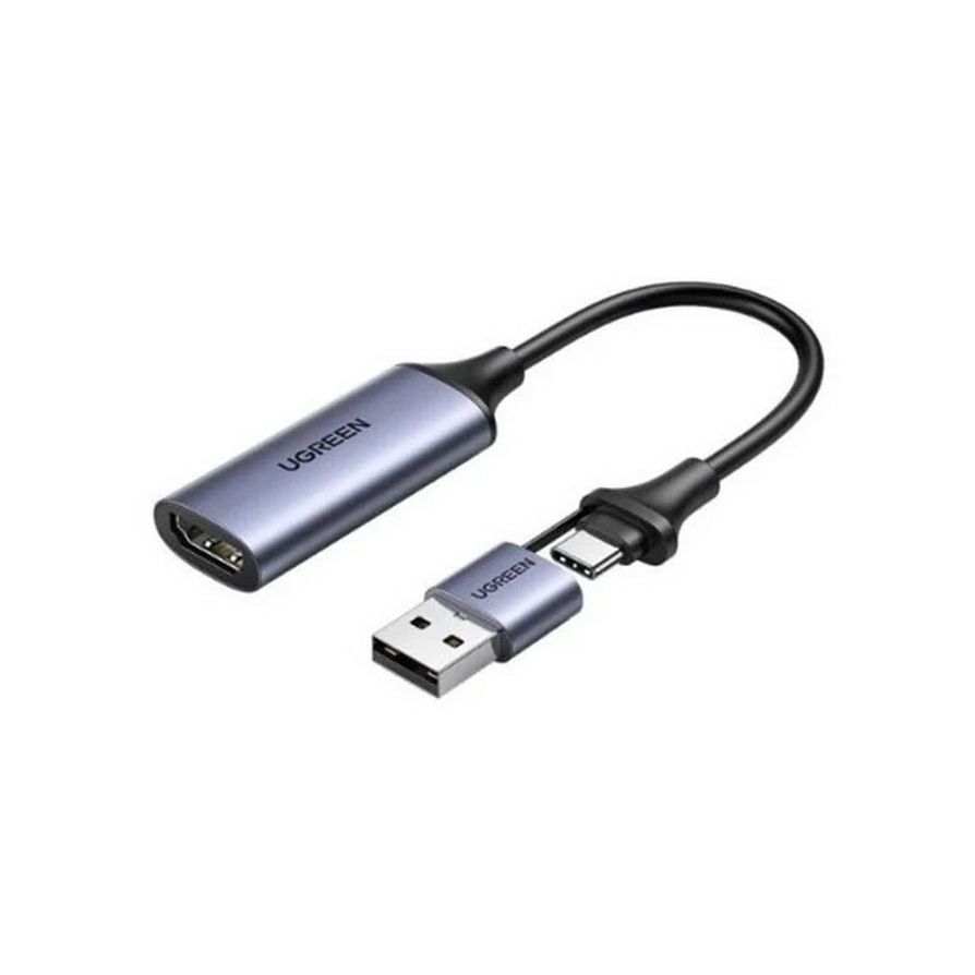 Card ghi hình Ugreen 40189 HDMI to USB 2.0, Type C live streaming 1080P