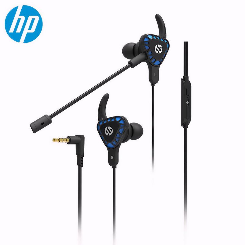 Tai nghe nhét tai cao cấp HP H150 chuyên game - Tích hợp micro có thể tháo lắp (Xanh đen)