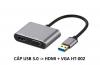 Cáp chuyển đổi USB 3.0 -> HDMI + VGA HT-002