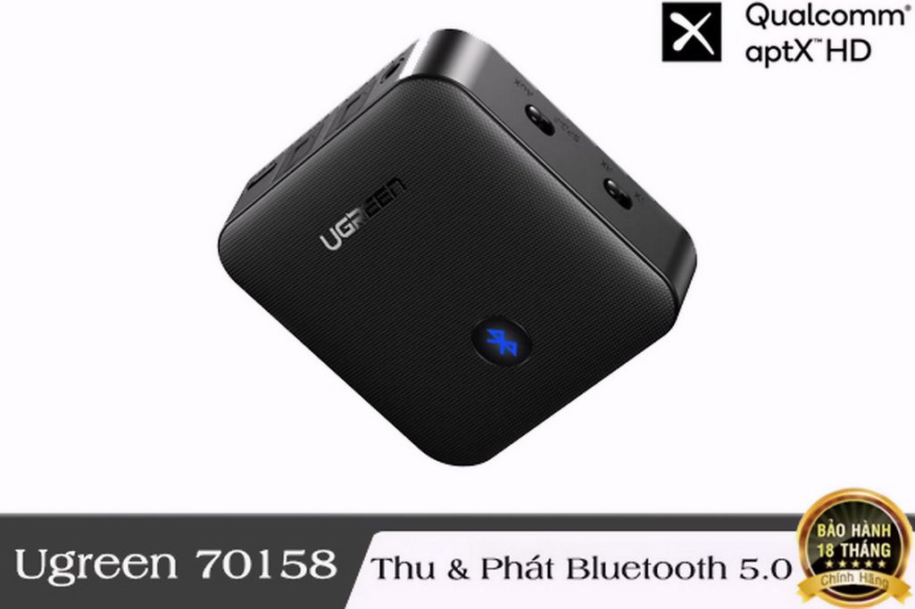 Bộ thu và phát Bluetooth 5.0 SPDIF, Optical hỗ trợ APTX chính hãng - Ugreen 70158