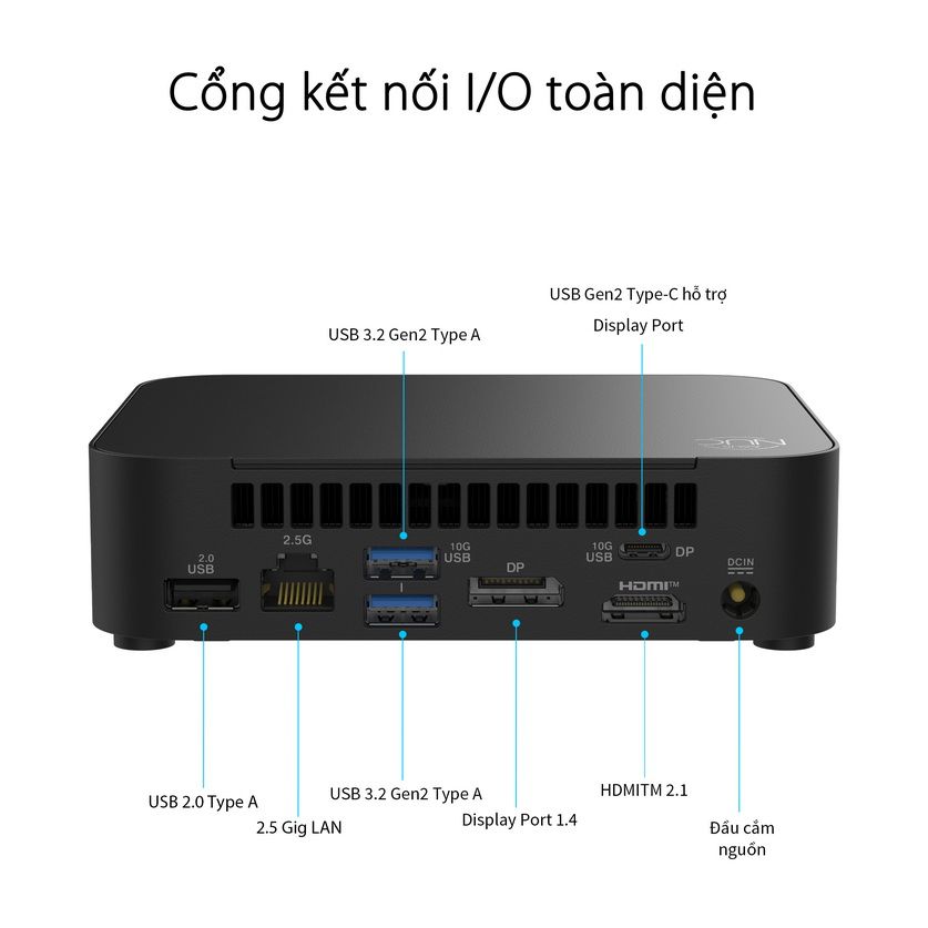 PC Mini Asus NUC 14 Essential NUC14MNK1500000 (Intel Processor N150, Intel® Graphics, Wi-Fi 6E AX211, Bluetooth 5.3)