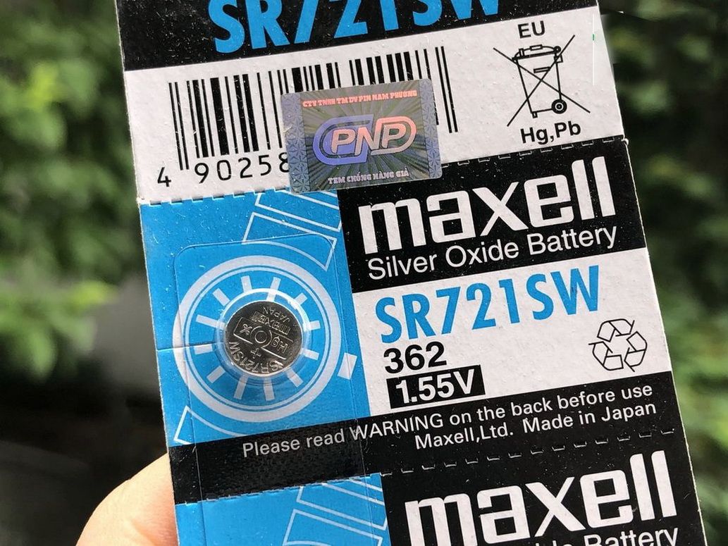 Pin cúc áo Maxell Silver Oxide 362 SR721SW 1.55V