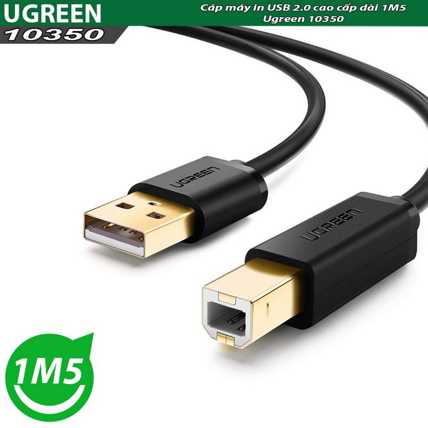 Dây cáp máy in USB 2.0 dài 1m5 Ugreen 10350 US135