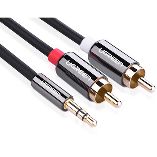 Cáp Audio 3,5mm ra 2 đầu RCA dài 2m Ugreen 10584