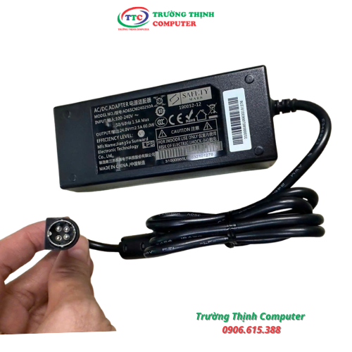 Adapter Loại 24V 2.5A hàng ZIN Bộ Nguồn Máy Pos Sunmi T1 , T2 , D1 , D2 ,Ipos, Ocha , Pos365 , Sapo , Kiotviet 4 Chân