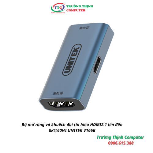 Bộ mở rộng và khuếch đại tín hiệu HDMI2.1 lên đến 8K@60Hz UNITEK V166B