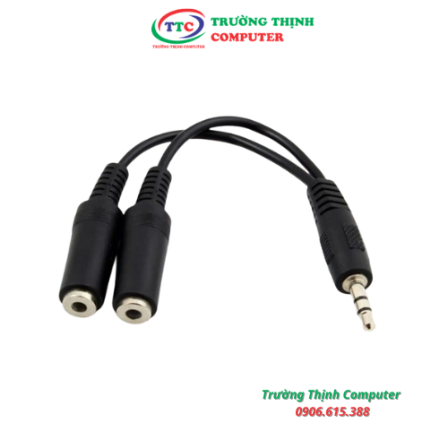 Cáp chia 1 ra 2 cổng Audio 3.5mm Unitek Y-C901 (Đen)