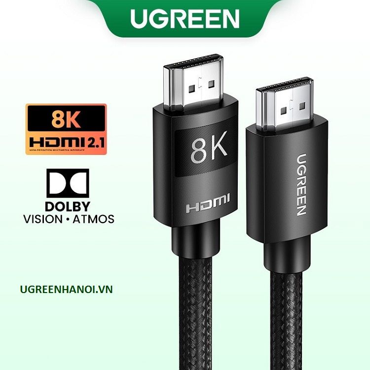 Dây, Cáp HDMI 2.1 dài 5M 8K@60Hz 48Gbps hỗ trợ HDR eARC Ugreen 40182 cao cấp
