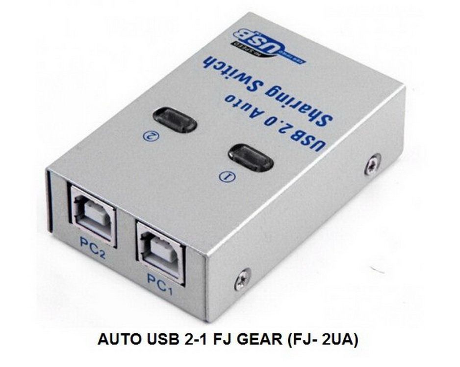 Bộ chia máy in Auto Switch 2 cổng usb FJGEAR FJ-2UA (2 máy tính chung 1 máy in)