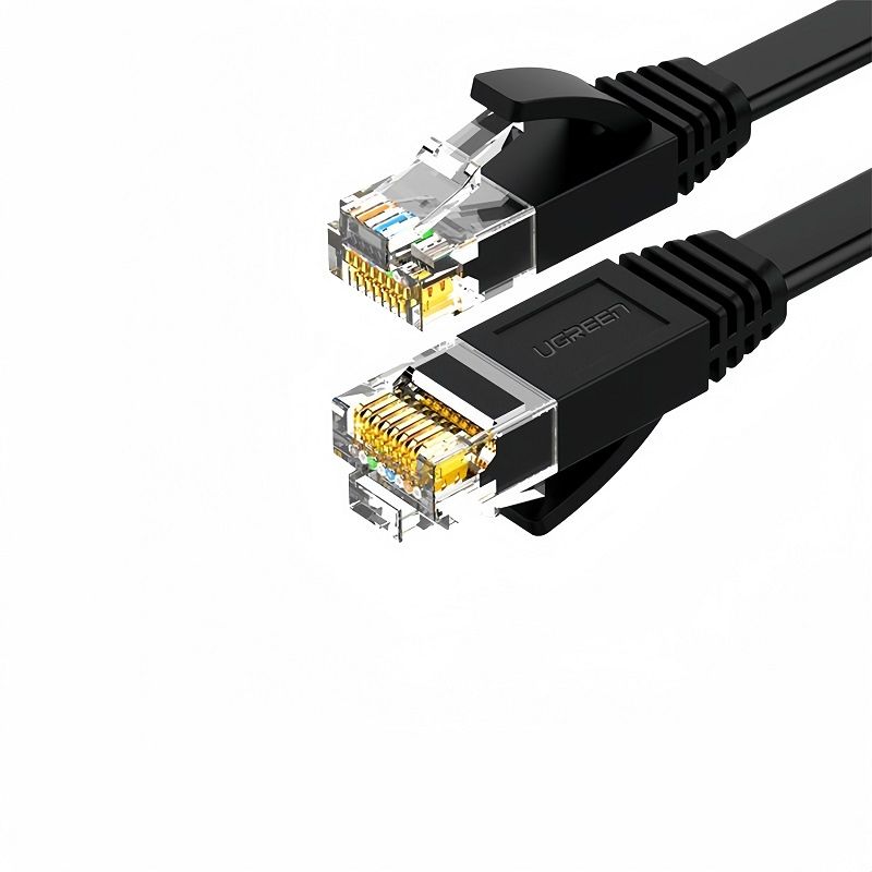 Ugreen 50172 0.5M màu Đen Cáp mạng LAN CAT6 dây dẹp NW102