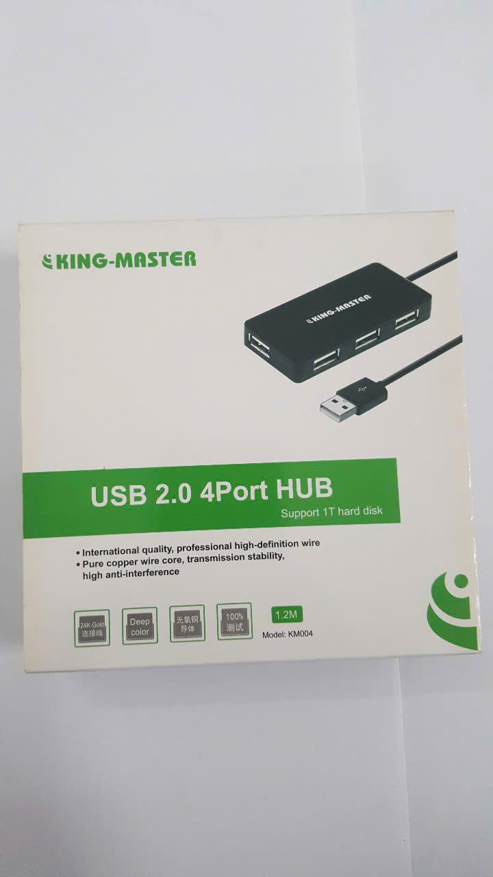 HUB USB 4P (2.0) 1.2m KM004 KINGMASTER