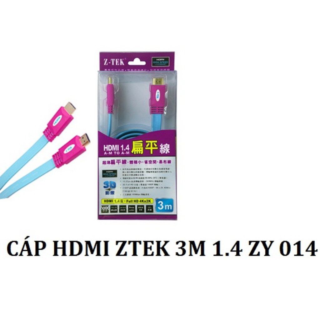 Cáp HDMI Z-Tek 3m ZY 014
