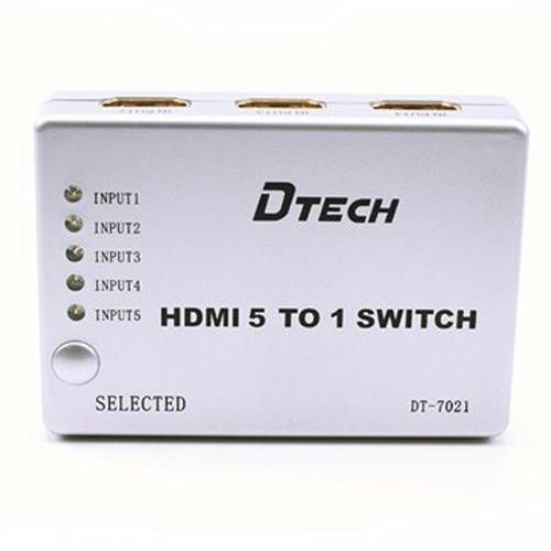 Bộ gộp HDMI 5 vào 1 ra Dtech DT-7021