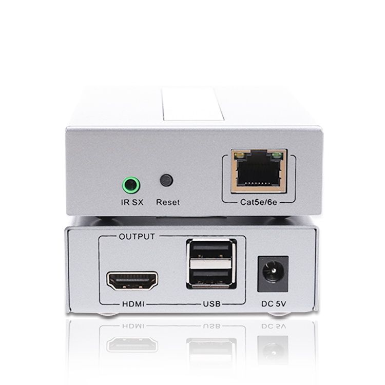 Bộ Khuếch Đại HDMI qua LAN 100m + USB KVM Dtech DT-7054A