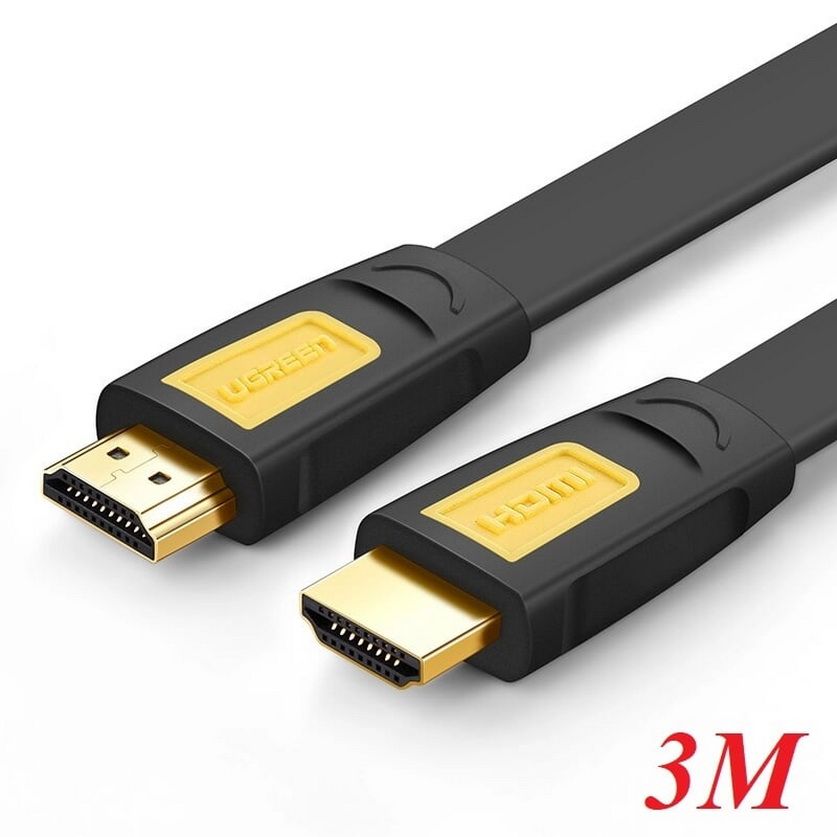 Cáp HDMI 3M sợi dẹt hỗ trợ 4Kx2K chính hãng Ugreen 11186 cao cấp
