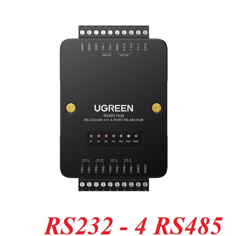 Bộ chia tín hiệu RS232/485 ra 4 cổng RS485 khoảng cách 1200M Ugreen 80114 cao cấp