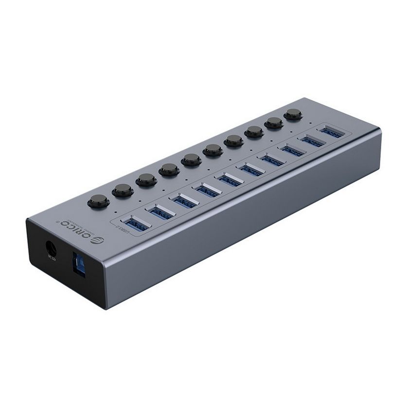 Bộ chia USB Hub 10 cổng USB 3.0, Xám, ORICO - BT2U3-10AB-GY