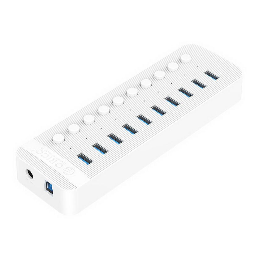 Bộ chia USB HUB 10 cổng USB 3.0 với các công tắc riêng lẻ Orico CT2U3-10AB-WH