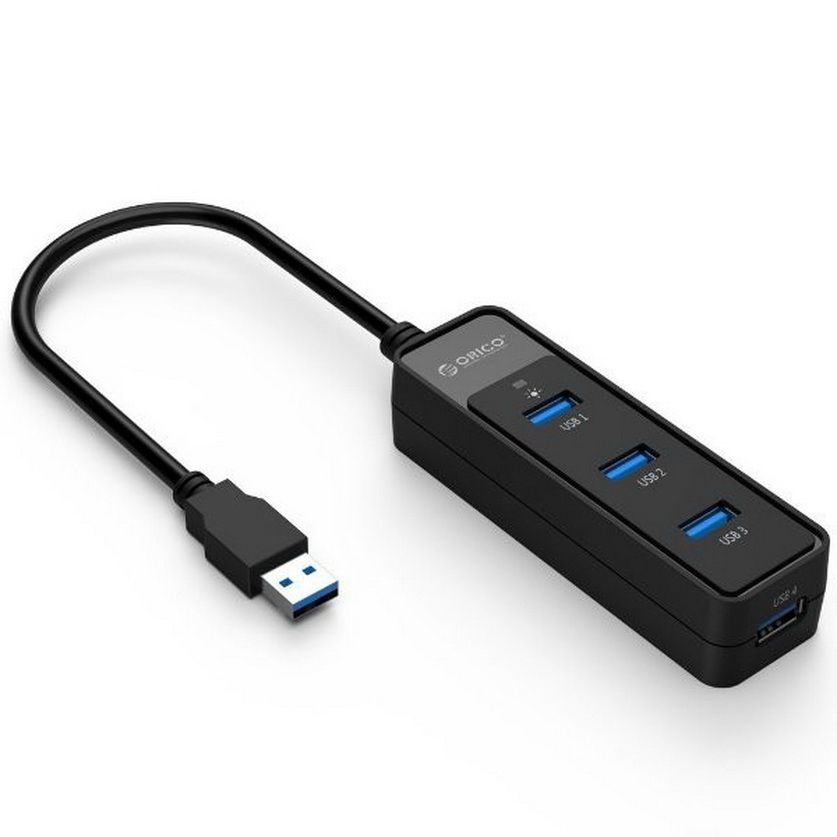 Bộ chia USB Hub 4 cổng USB 3.0, Đen, ORICO W5PH4-U3-BK