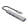 Bộ chia Type C ra 4 cổng USB 3.0, 2.0 và đầu đọc thẻ TF Orico AH-12F-GY-BP