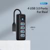 Bộ chia Type C sang 4 cổng USB 3.0, Đen, Orico PW4U-C3-015-BK