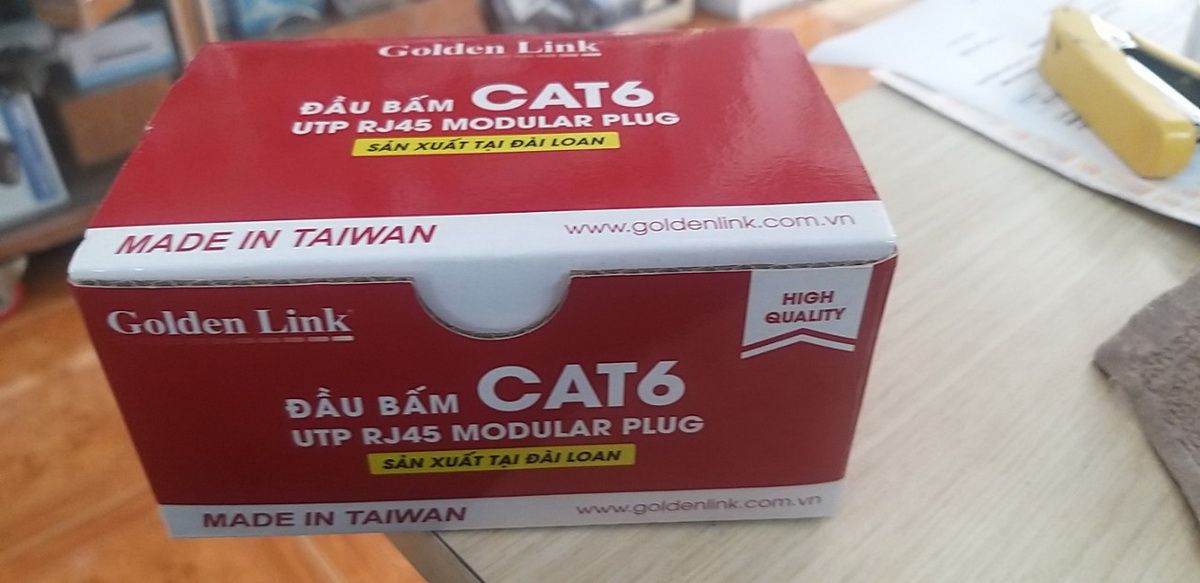 Đầu bấm mạng Nhanh(xuyên thấu) CAT6 Golden Link TAIWAN GL-20056