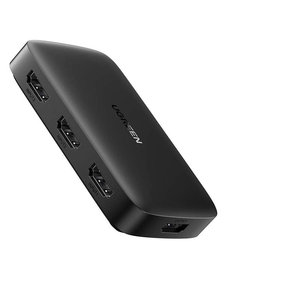 Thiết bị chuyển mạch HDMI 3 vào 1 ra hỗ trợ 4K@30Hz 3D 1080p Ugreen 80125 (Có remote)