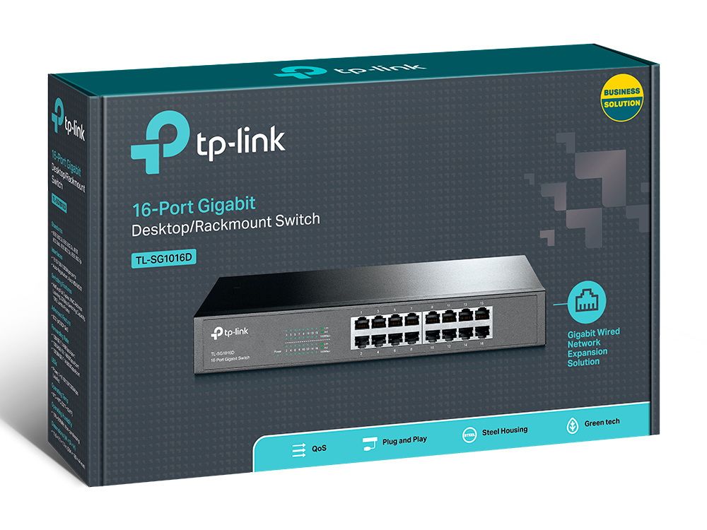 Switch Tp-link 16 Ports 10/100/1000Mbps (TL-SG1016D)