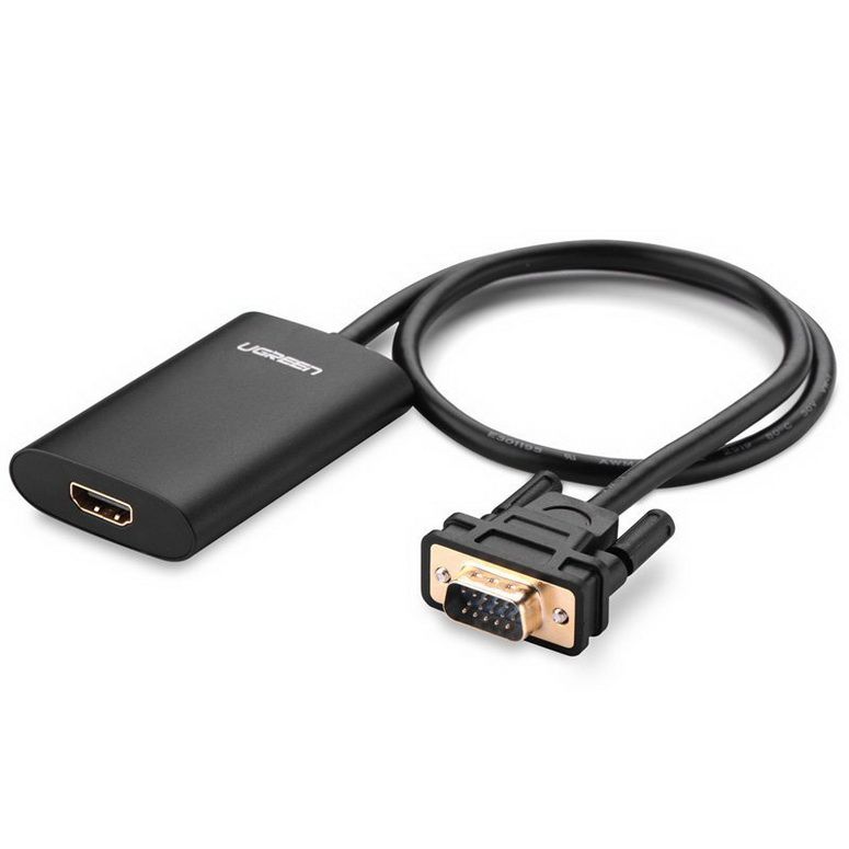 Cáp Chuyển VGA to HDMI Có Âm Thanh Cao Cấp Ugreen 40264