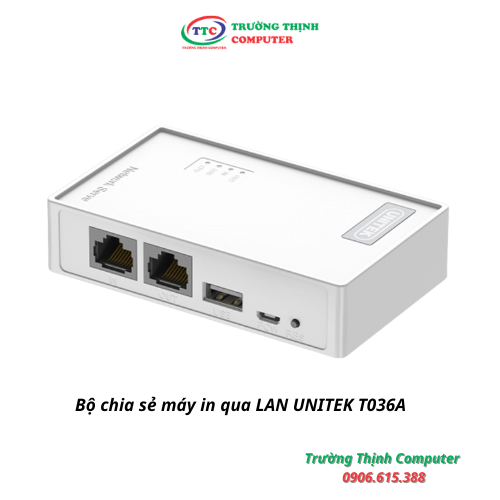 Bộ chia sẻ máy in qua LAN UNITEK T036A