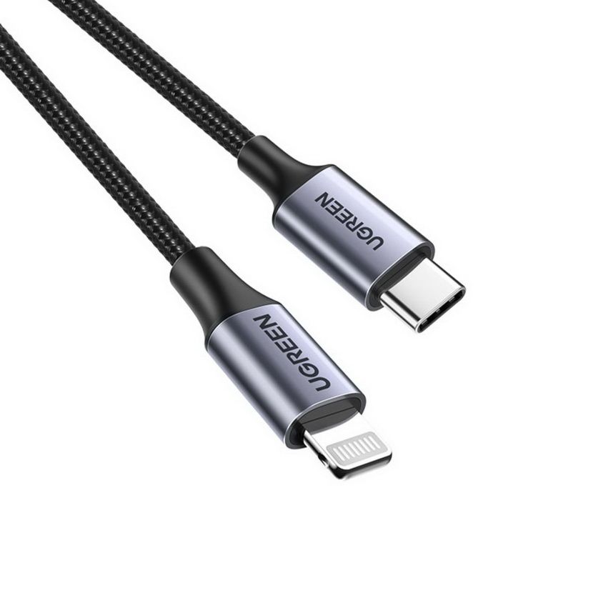 Cáp USB TypeC sang Lightning dây vỏ bện dài 1m Ugreen 60759