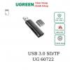 Đầu đọc thẻ nhớ Ugreen 60722 (hỗ trợ thẻ SD/TF, chuẩn USB 3.0)