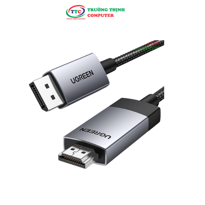 Cáp chuyển đổi Displayport to HDMI dài 2M hỗ trợ 4K60Hz, 2K144Hz, 1080p240Hz Ugreen 15774 cao cấp