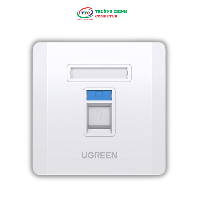 Mặt Wall Plate 1 cổng mạng âm tường Ugreen 80180 cao cấp