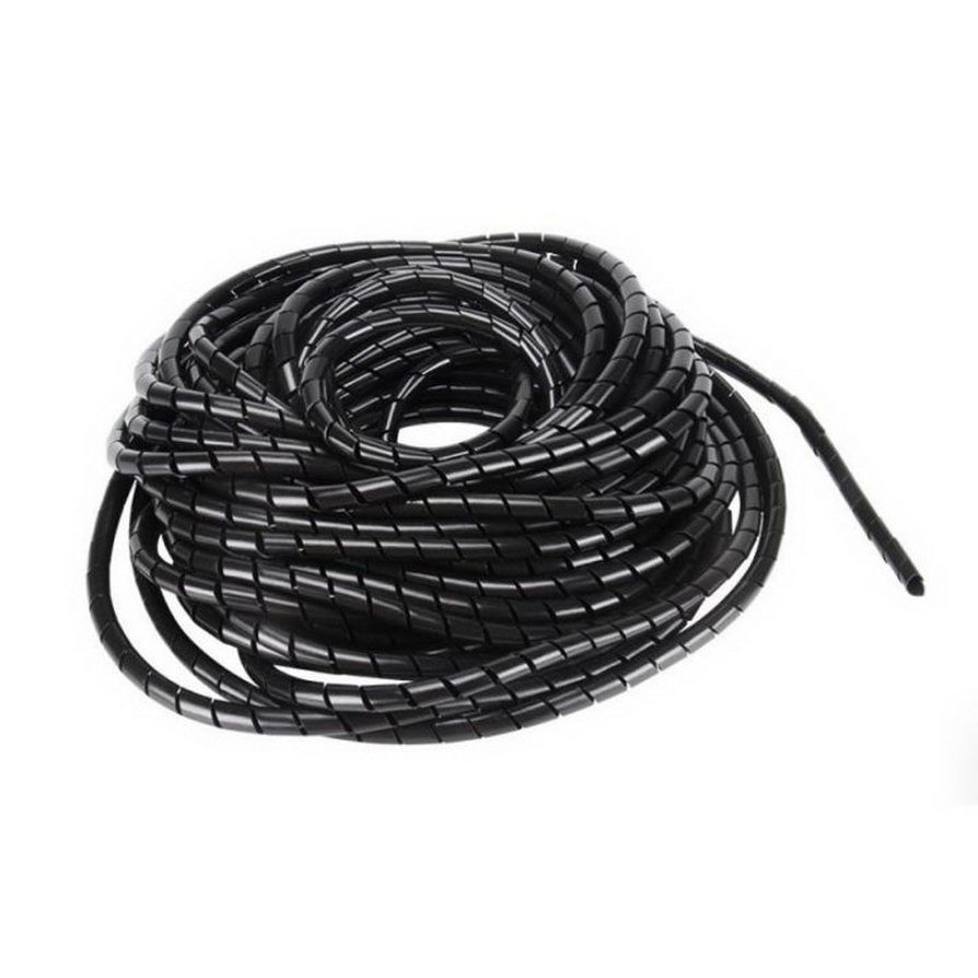 Ống xoắn bọc dây điện phi 8 màu đen (cuộn 10 mét)