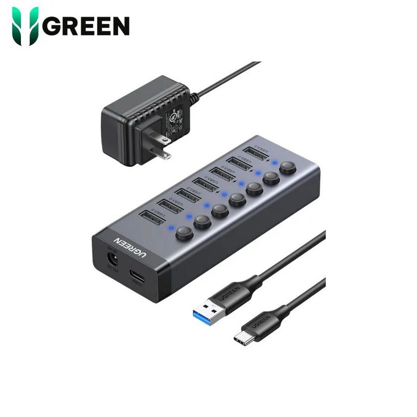 Bộ HUB chia 7 cổng USB 3.0 có công tắc Ugreen 90305