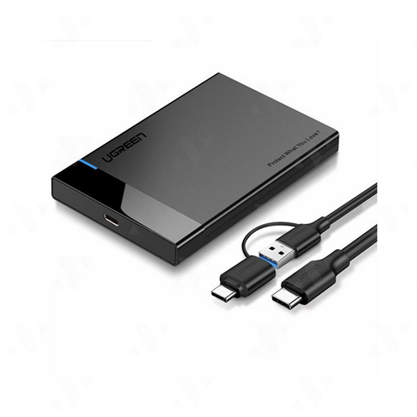 Hộp đựng ổ cứng Ugreen 60735 (Cổng USB 3.0, dành cho HDD+SSD 2.5″, SATA 6Gbps)