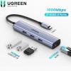 Hub USB-C Ugreen 60600, LAN 100/1000Mbps, Kèm 3 Cổng USB 3.0