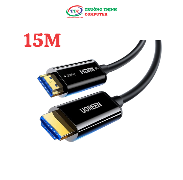 Cáp HDMI Ugreen 80407 15m hỗ trợ 8K@60Hz (HDMI 2.1, sợi quang)