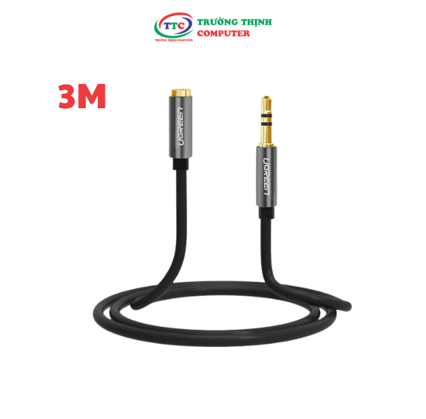 Cáp Audio 3.5mm nối dài 3m Ugreen 10595 vỏ nhôm cao cấp