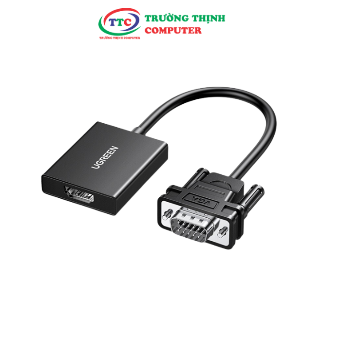 Cáp chuyển đổi VGA sang HDMI+Audio 1080P@60Hz Ugreen 50945 cao cấp