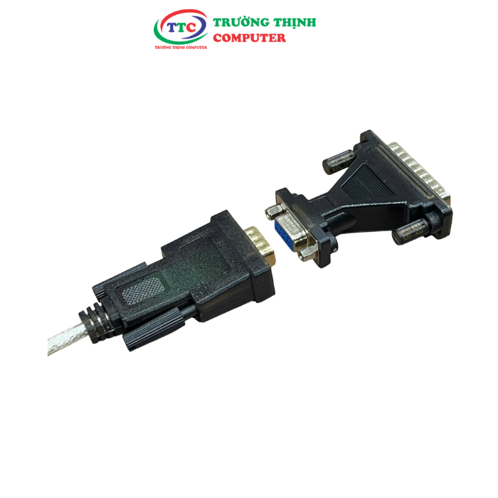 Cáp USB2.0 -> COM 9K + đầu đổi COM 25K dài 1.8M DTECH DT-5003A(GT)