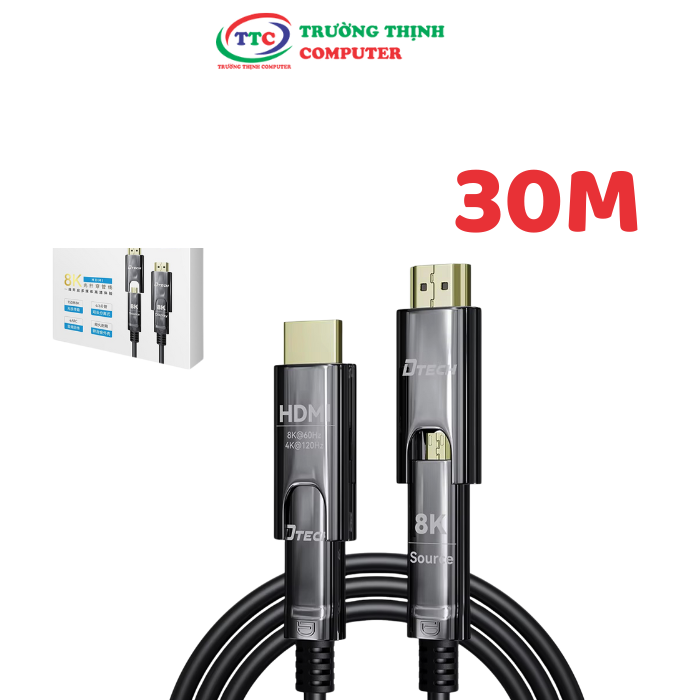 Cáp quang 2.1 HDMI/MicroHDMI 8K@60Hz 48Gbps D-A DTECH DT-HF3030